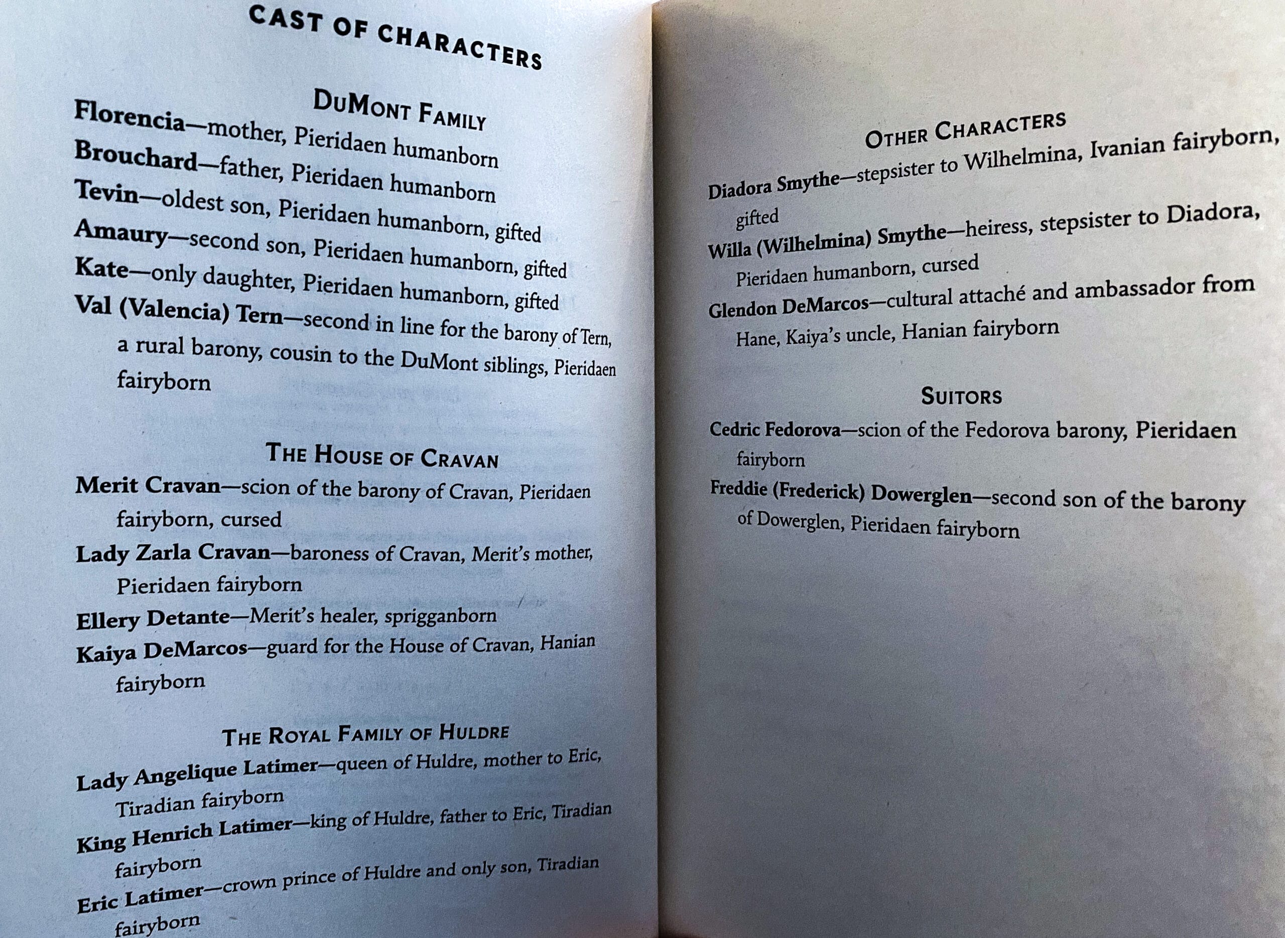 Cast of Characters Curses